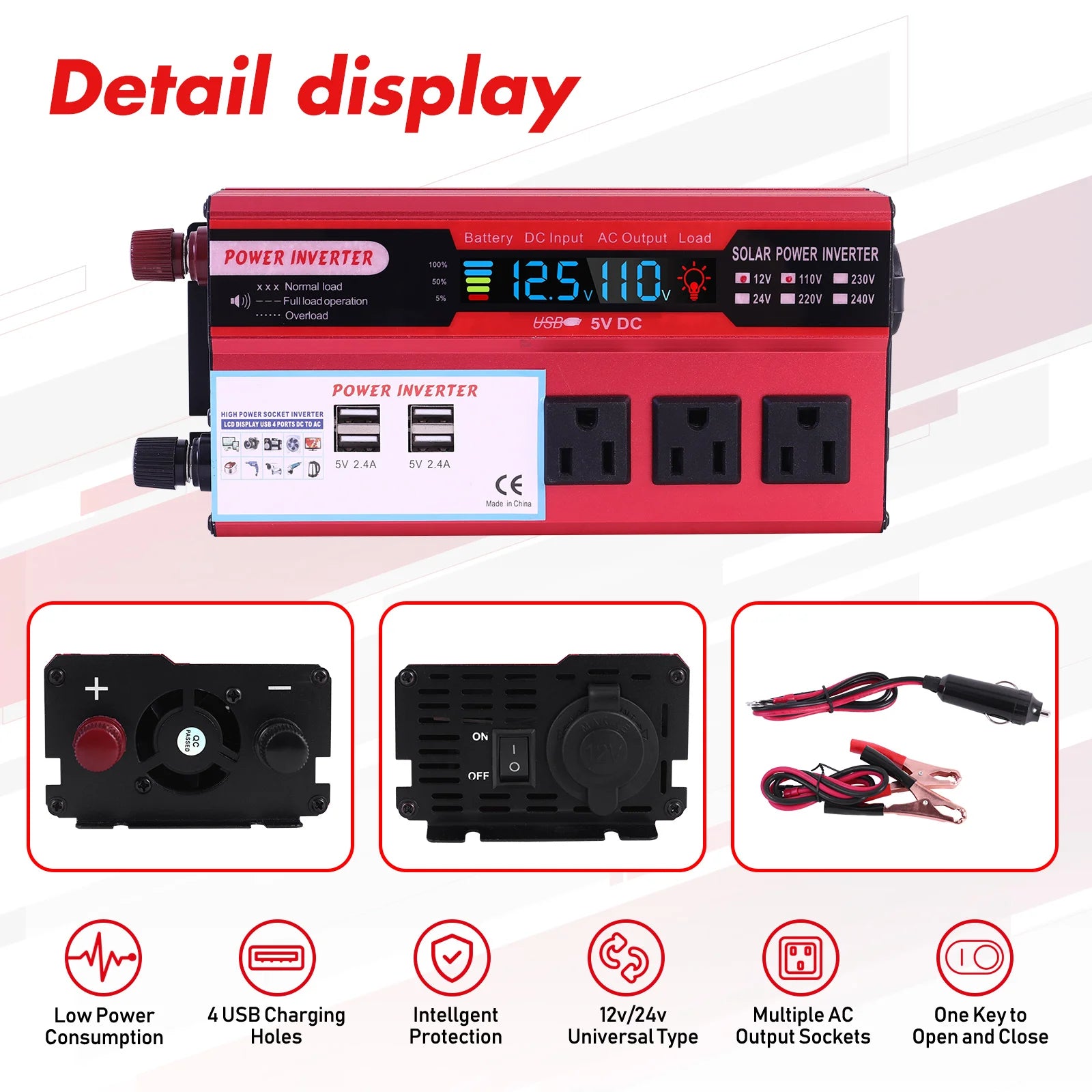 5000W Car Power Inverter with LCD