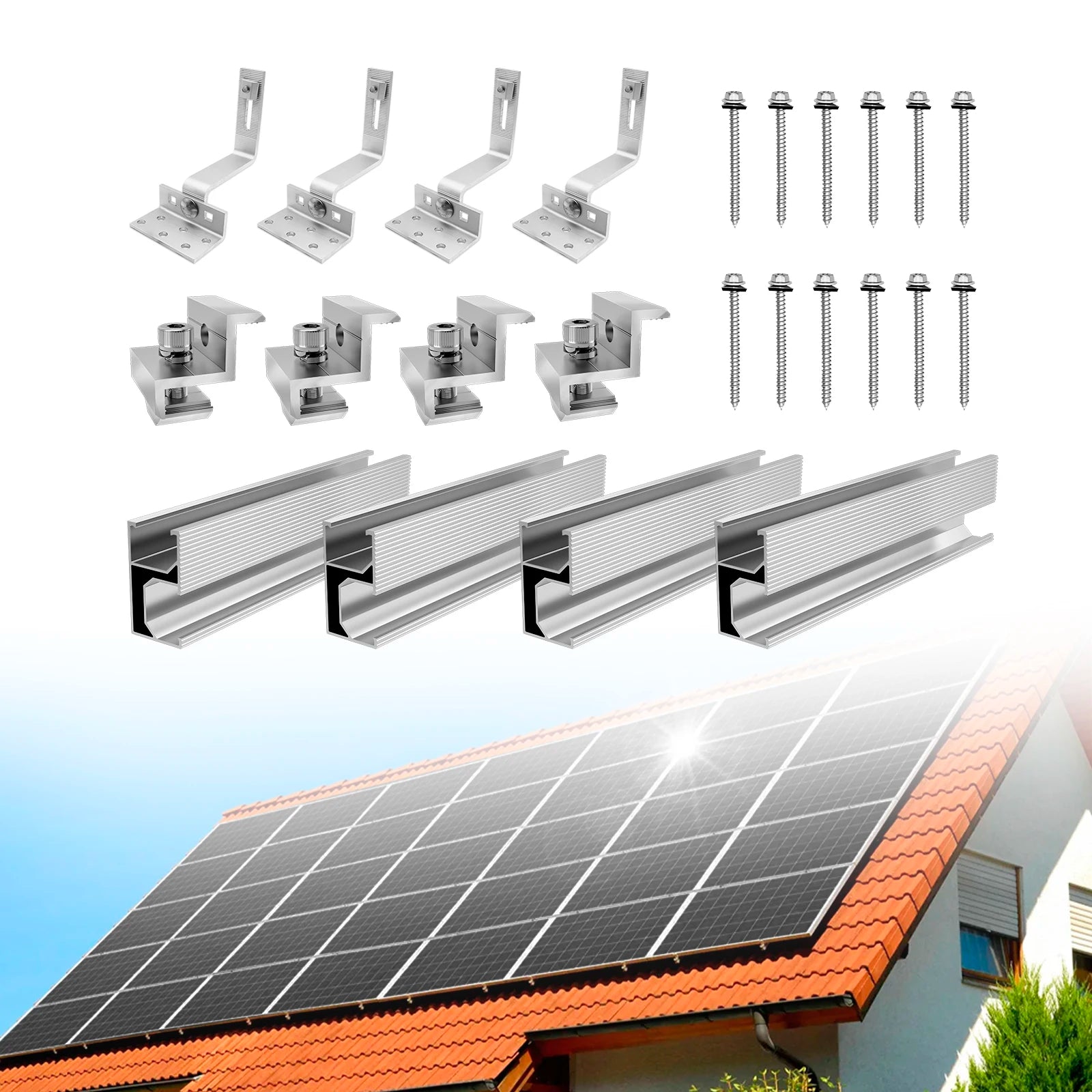 CP-SETUNO Solar Panel Mounting Rail Set
