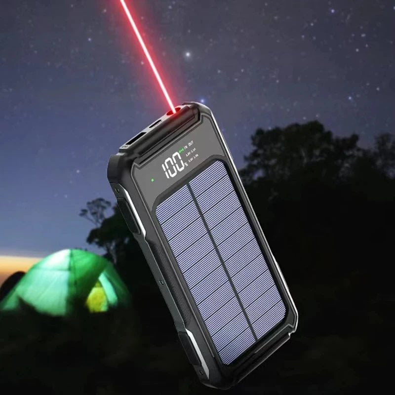 200000mAh 4-in-1 Solar Power Bank Digital Display