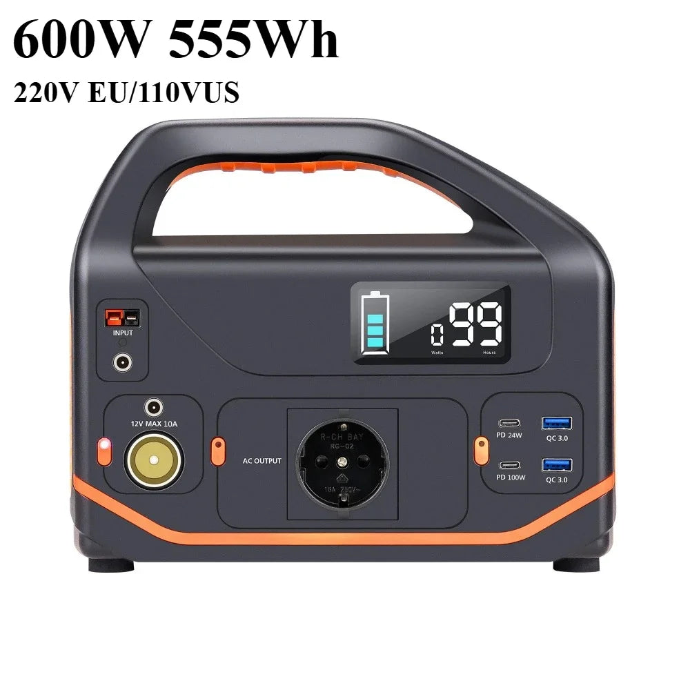 600W 555Wh Portable LiFePO4 Solar Power Generator
