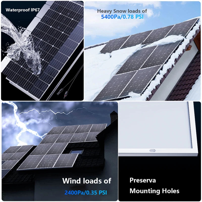 3000W-1000W High Efficiency Rigid Solar Panel