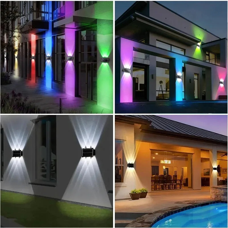4/6/8LED Solar Wall Spotlight Outdoor Waterproof