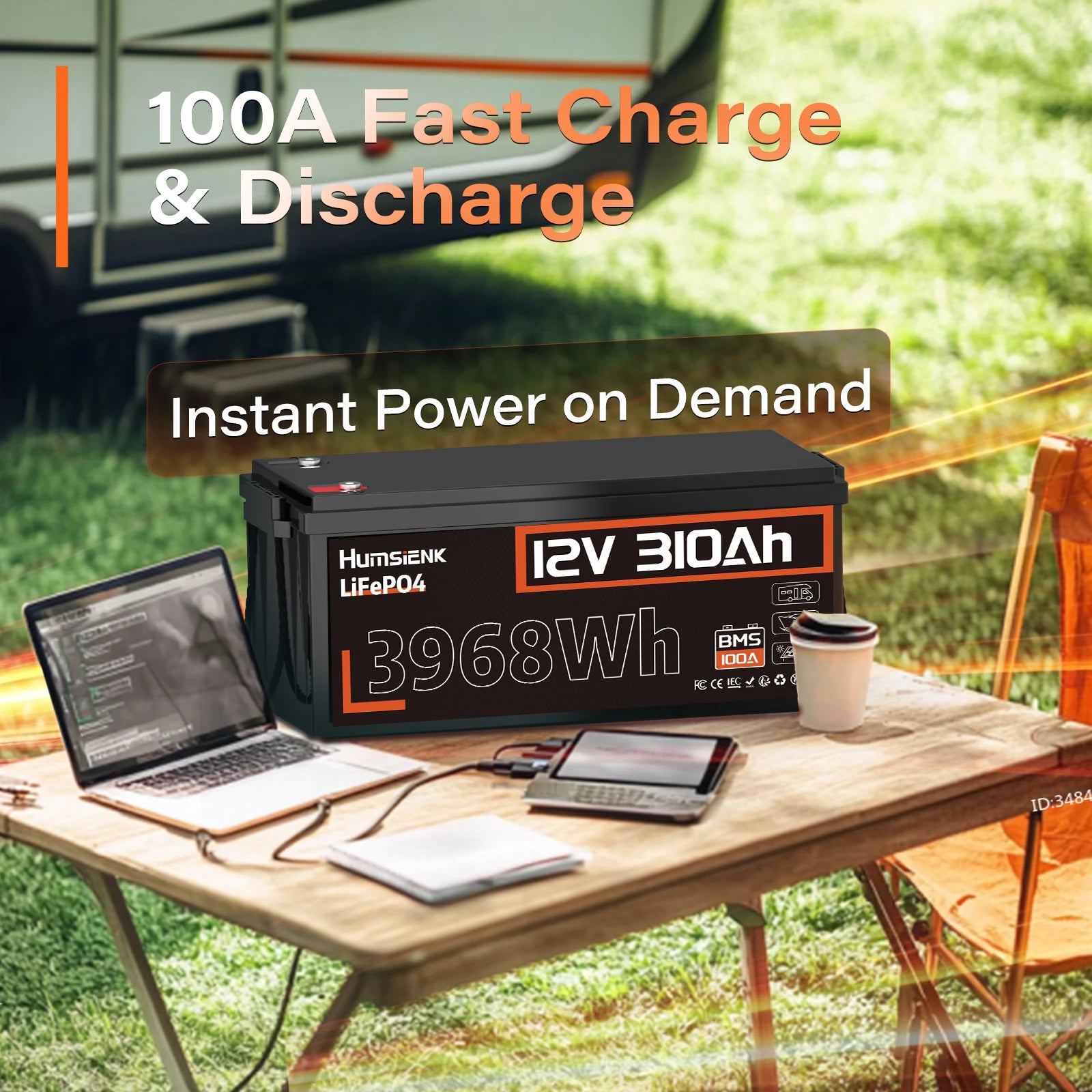 12V 310Ah LiFePO4 Solar Battery