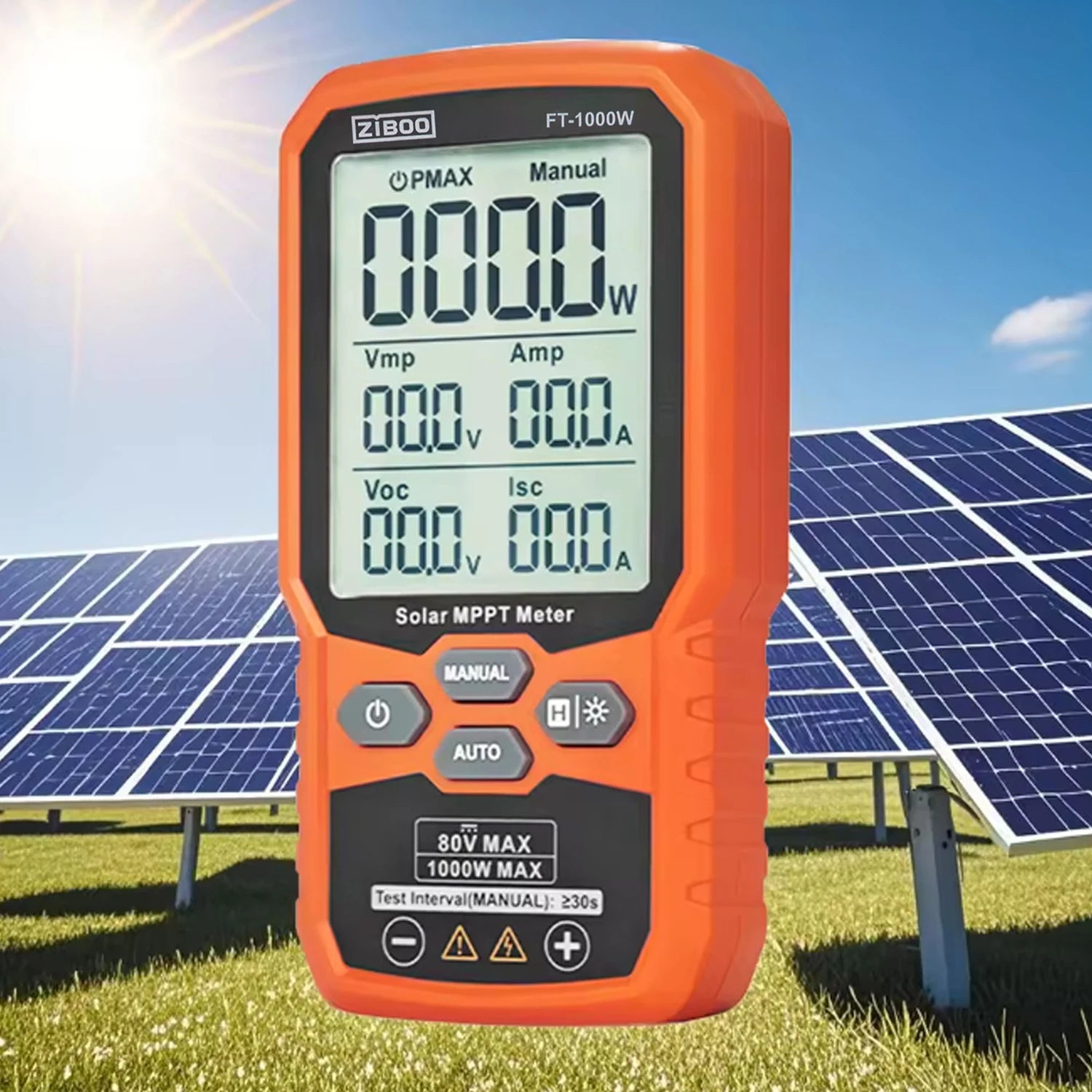 ZIBOO Solar MPPT Power Tester Meter