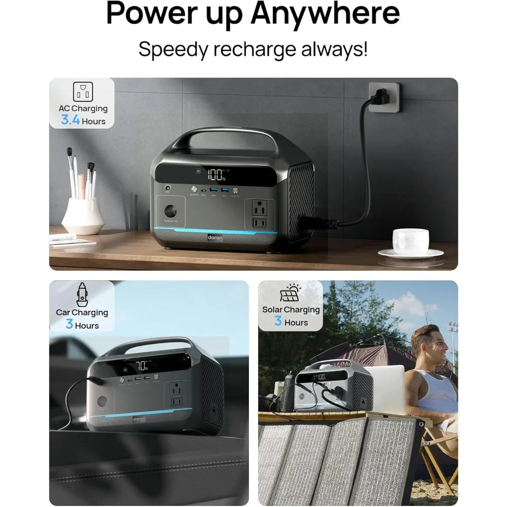 600W 288Wh Portable Solar Power Station Surge