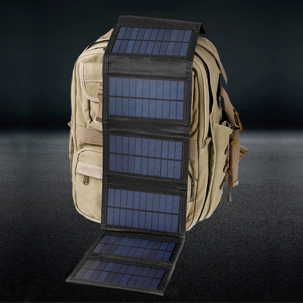 60W Portable Polysilicon Foldable Solar Panel USB