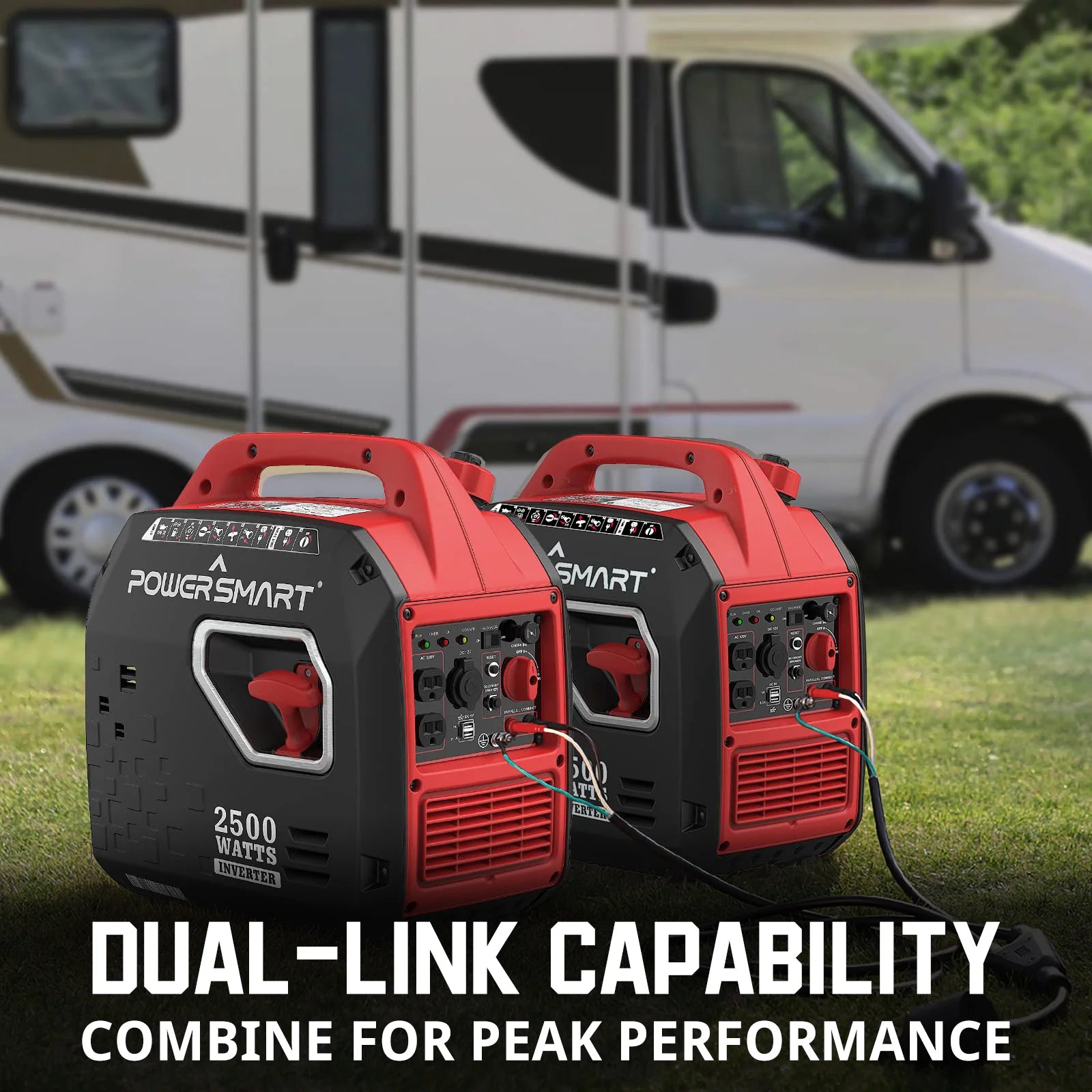 PowerSmart 2500W Portable Inverter Generator Quiet
