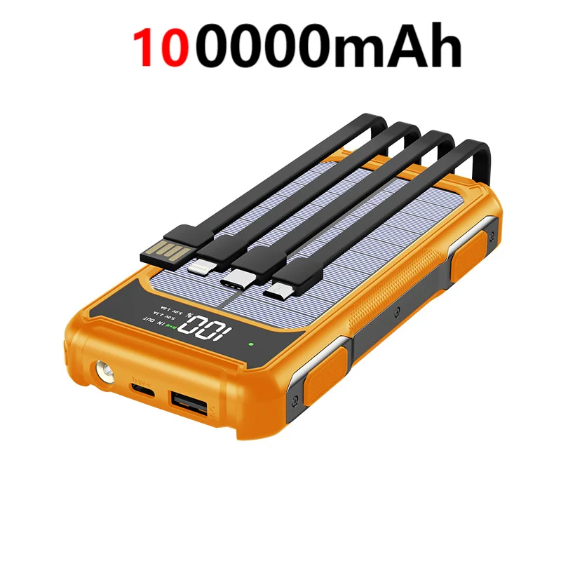 200000mAh 4-in-1 Solar Power Bank Digital Display