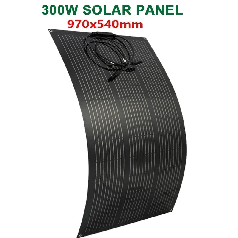 300W/600W Flexible Monocrystalline Solar Panel Kit 18V