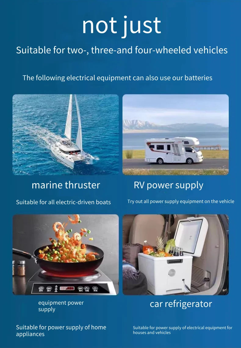 24V 200–1000Ah LiFePO4 Battery with BMS