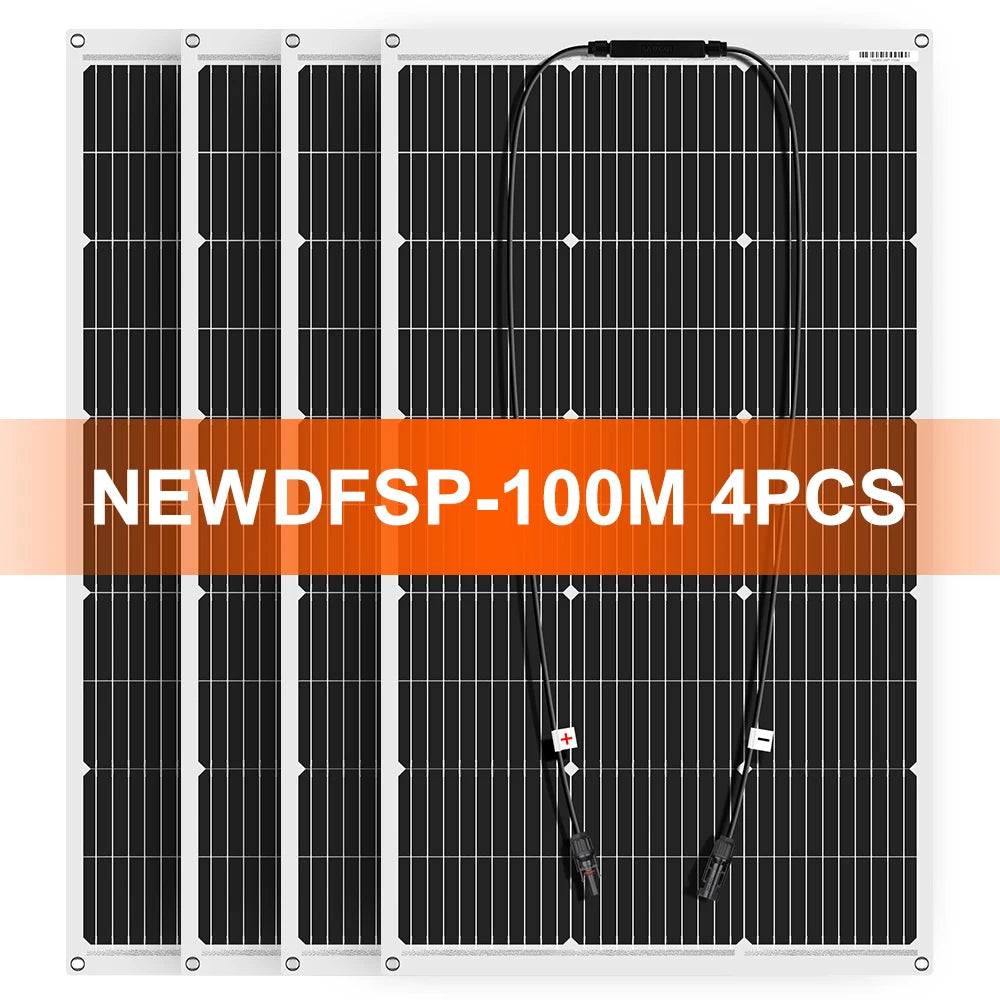 DOKIO 100W–400W Flexible Monocrystalline Solar Panel
