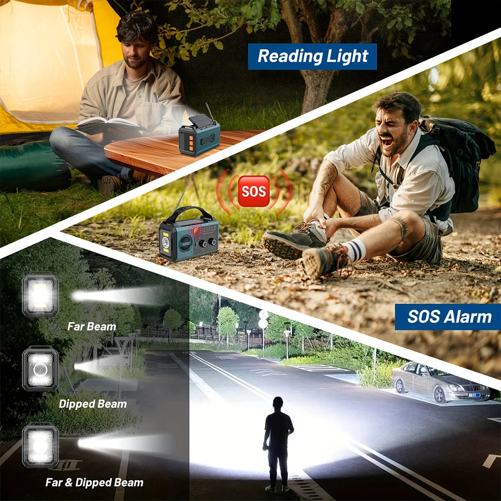20000mAh Emergency Hand Crank Solar Radio Power Bank