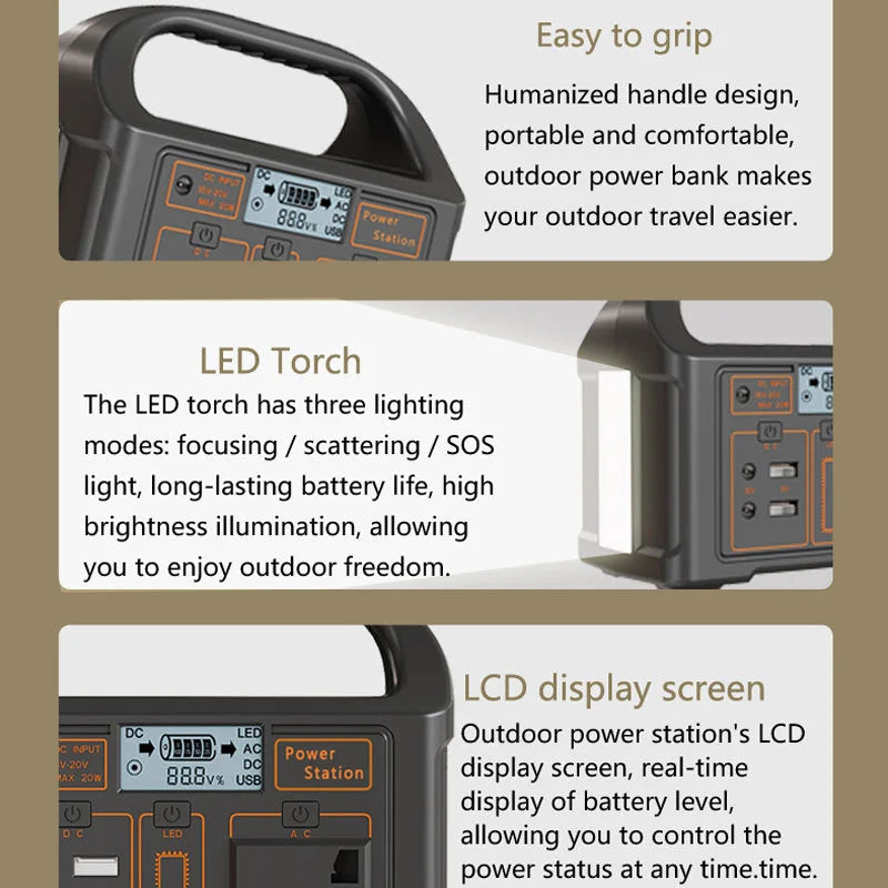 100W 24000mAh Portable Solar Power Station