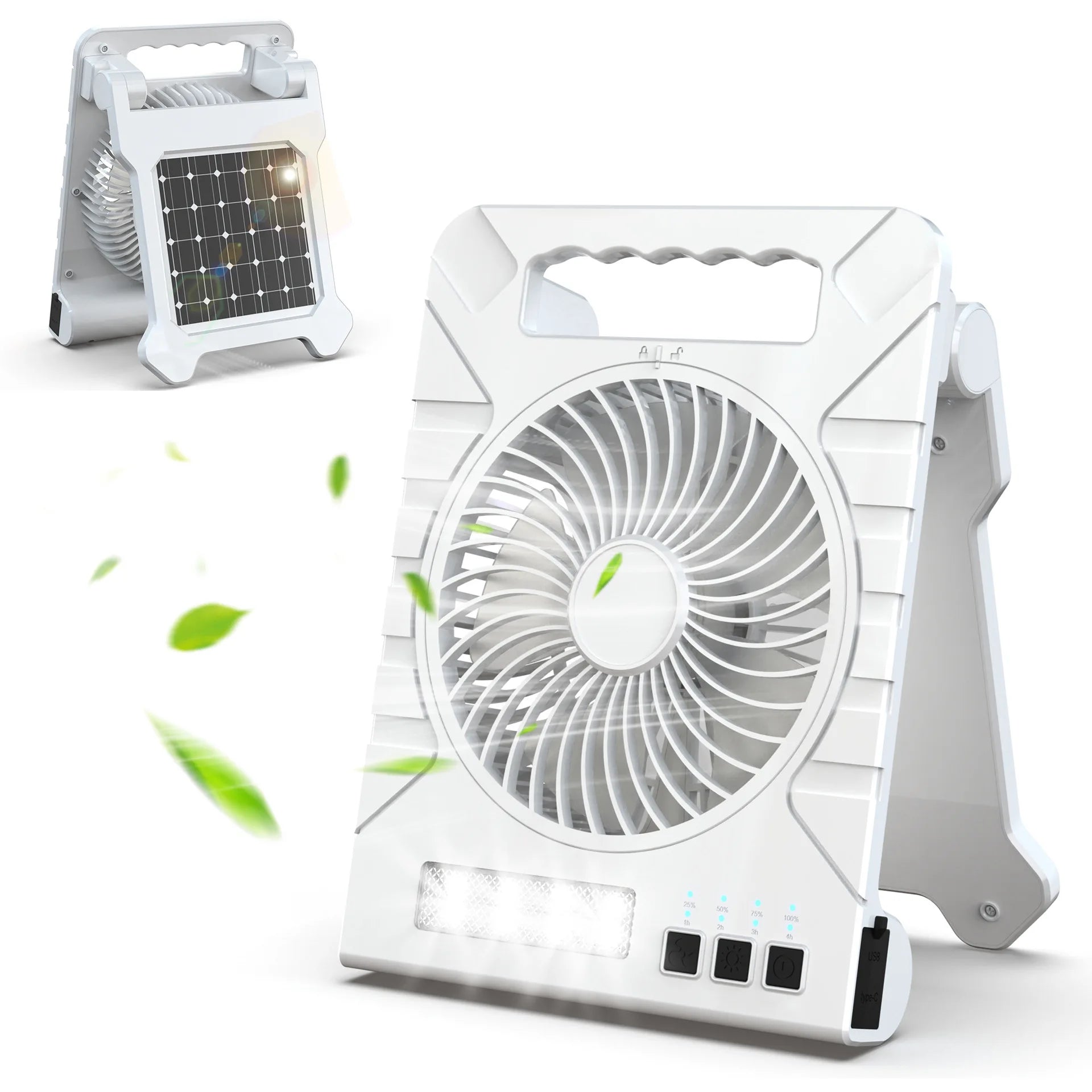 Portable Camping Solar Fan with Light