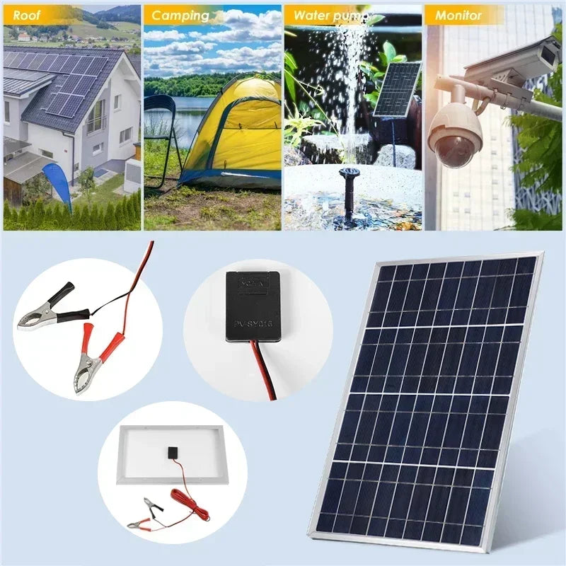 Outdoor 600W 12V Polycrystalline Portable Solar Panel