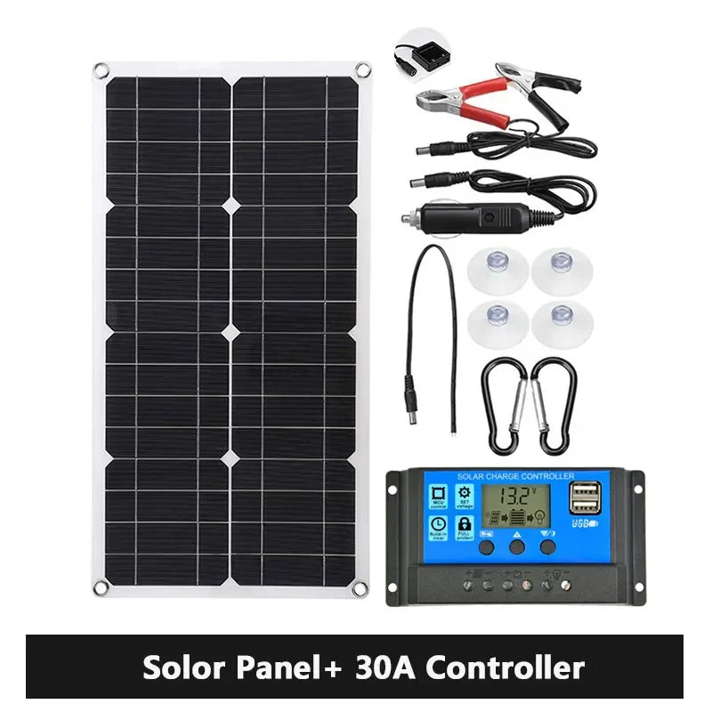 600W 12V Flexible Solar Panel Kit with MPPT