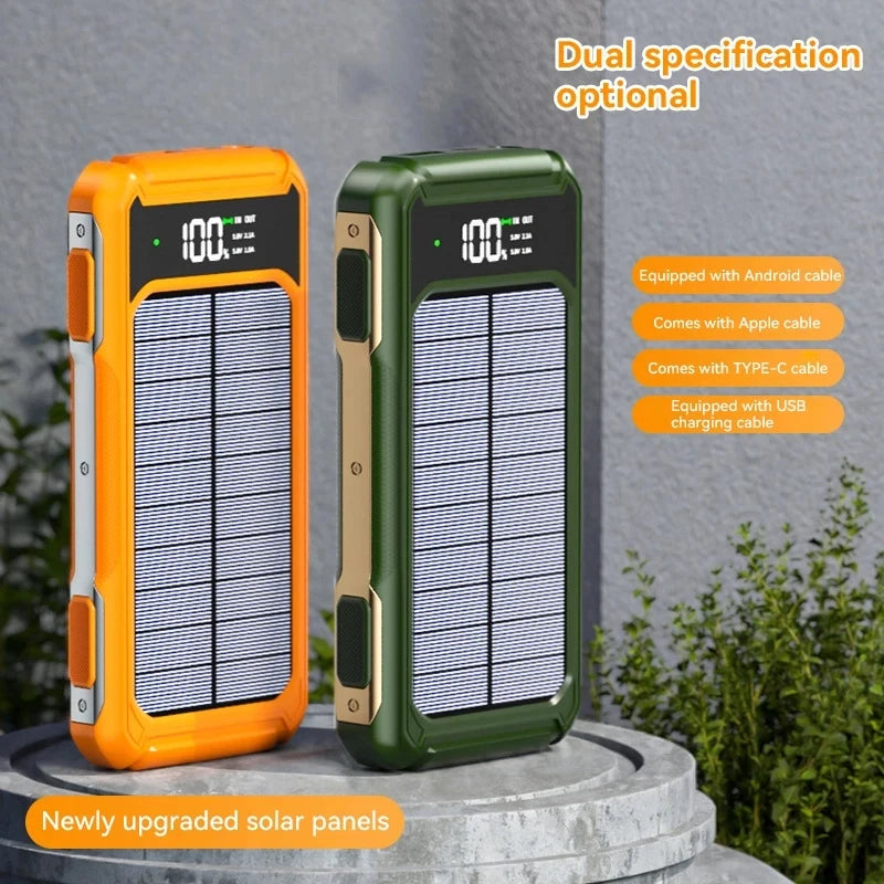 200000mAh 4-in-1 Solar Power Bank Digital Display