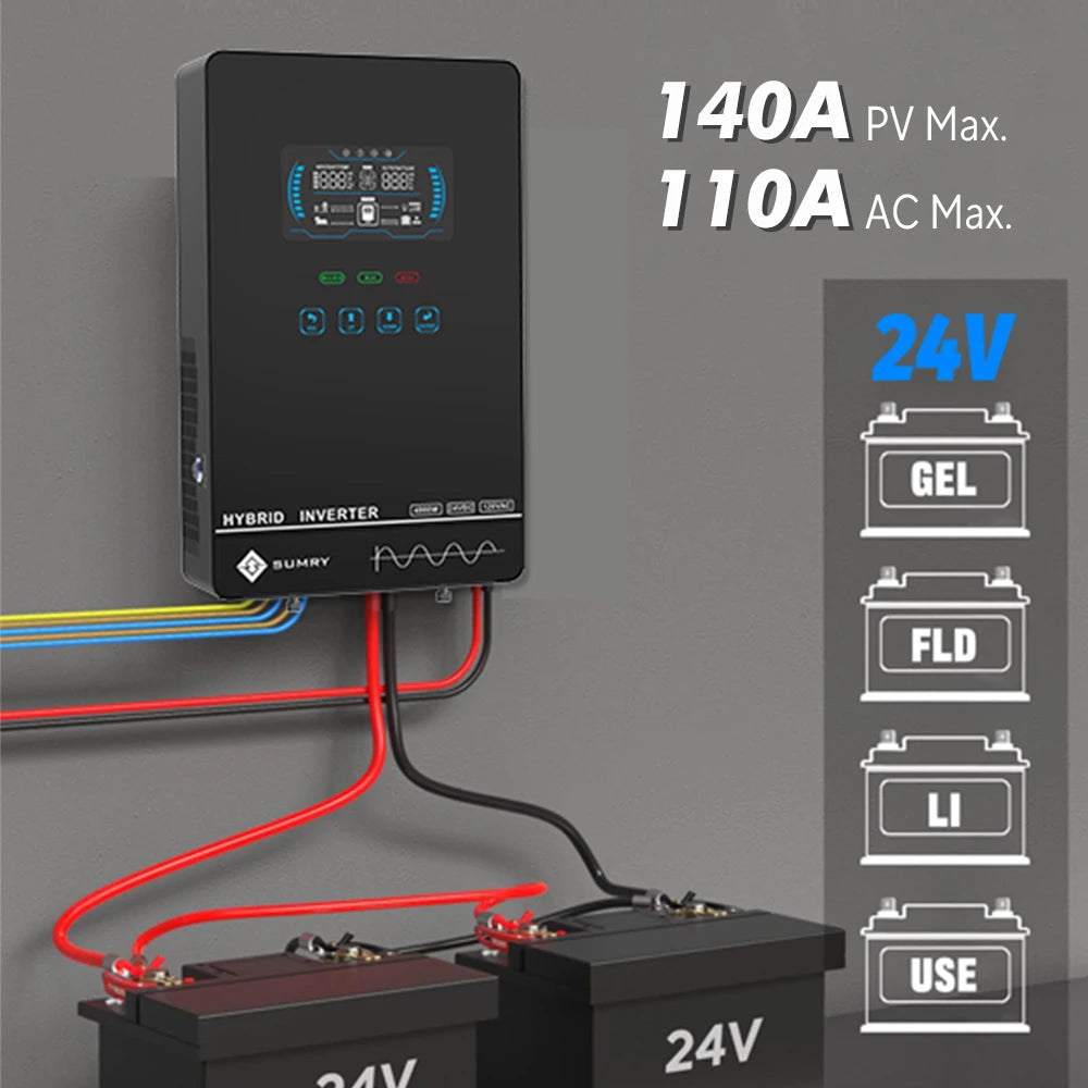 Sumry 4000W Off Grid Hybrid Inverter 24V