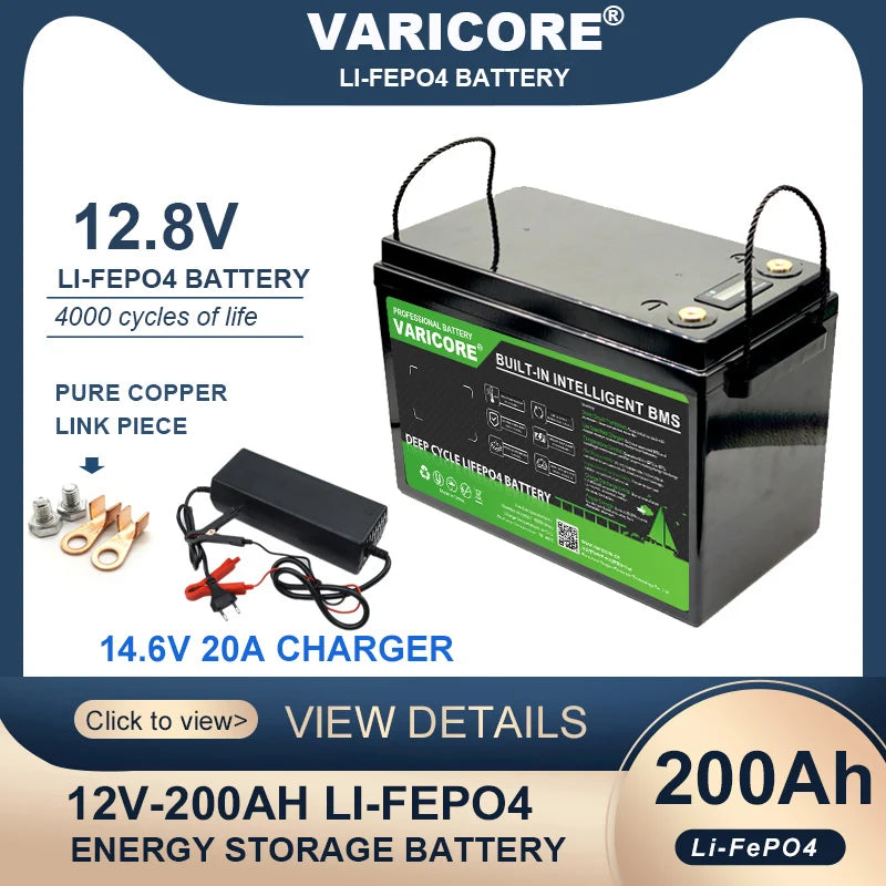 VariCore 12.8V 200Ah LiFePO4 Battery Pack