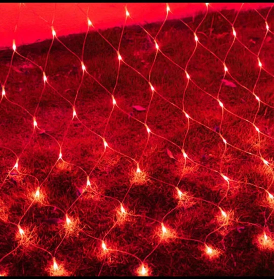 Solar LED Christmas Net Fairy Curtain Lights