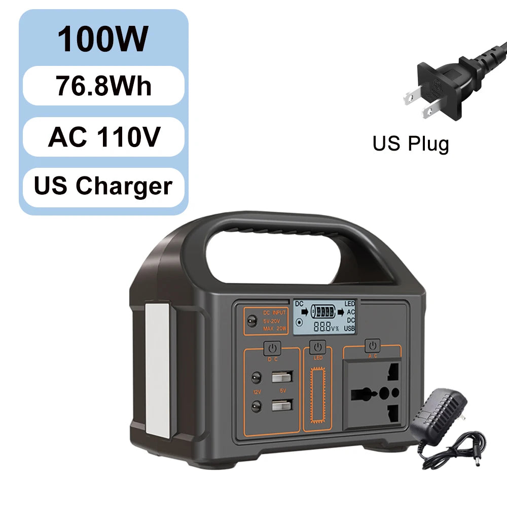 Gaiaray 100W 76.8Wh Portable Solar Generator