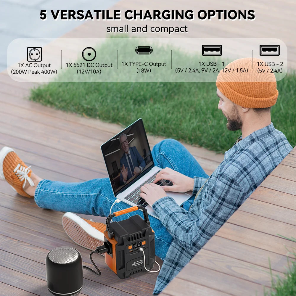 Flashfish 200W 172Wh Portable Solar Generator