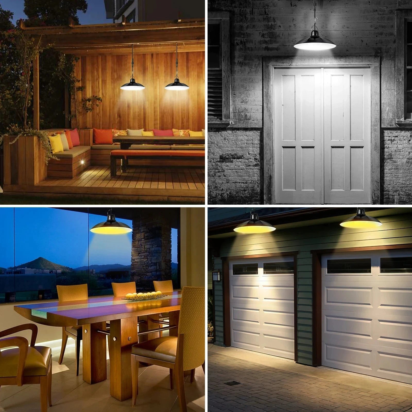 Solar Shed Light Outdoor Indoor Pendant Lamp