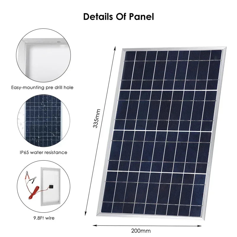 Outdoor 600W 12V Polycrystalline Portable Solar Panel