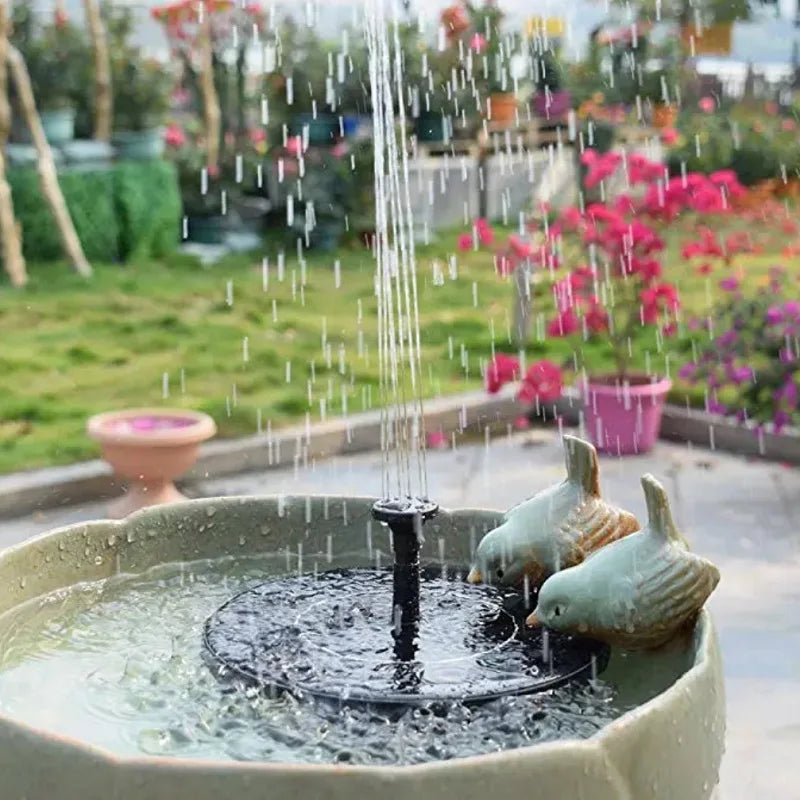 Circular Solar Fountain Outdoor Water Feature