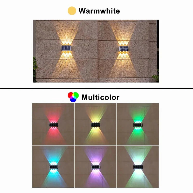 4/6/8LED Solar Wall Spotlight Outdoor Waterproof