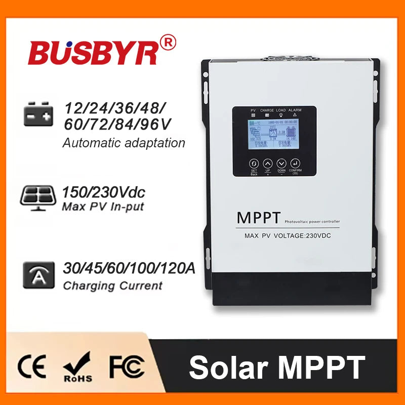 MPPT Solar Charge Controller 12V-96V LCD Touch