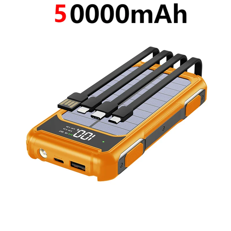 200000mAh 4-in-1 Solar Power Bank Digital Display