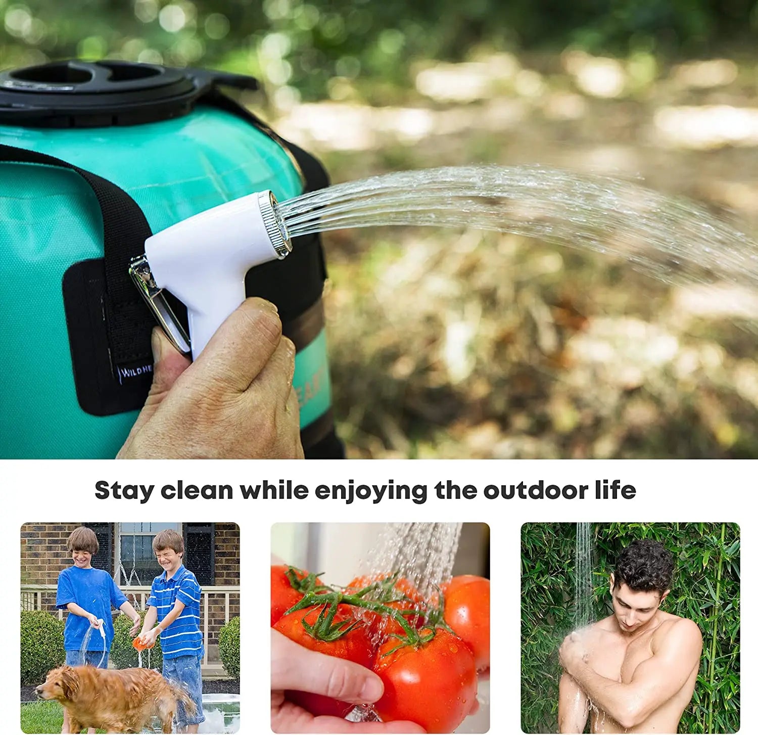 WILD HEART Solar Shower Backpack Pump