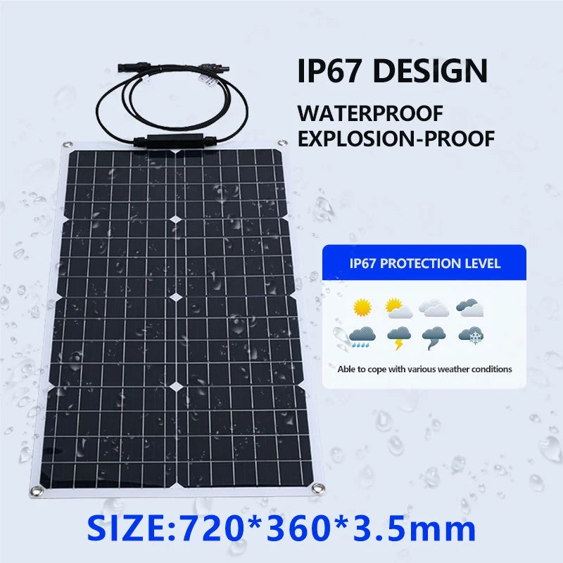 2000W Flexible Solar Panel System with Inverter Kit