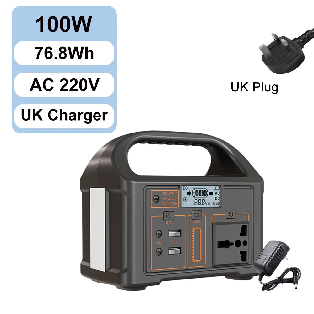 Gaiaray 100W 76.8Wh Portable Solar Generator