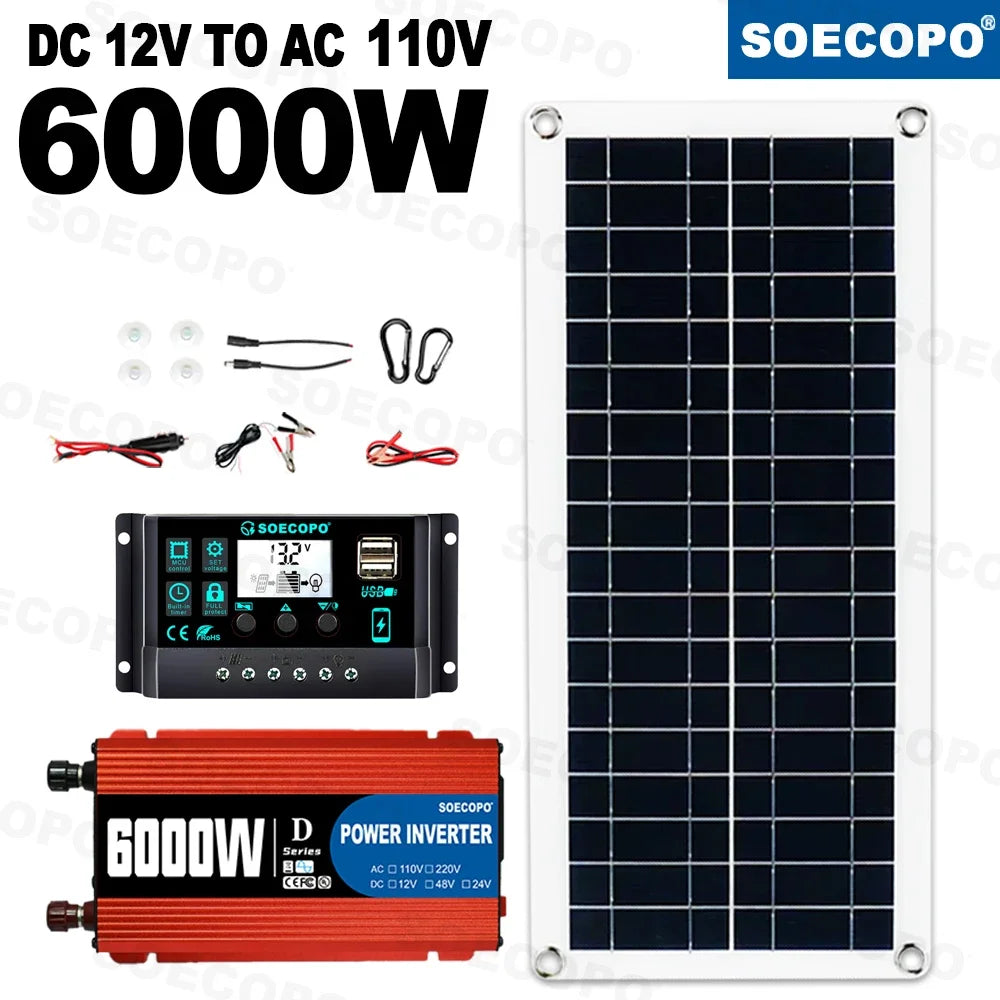 6000W Off-Grid Solar Power Kit with Inverter