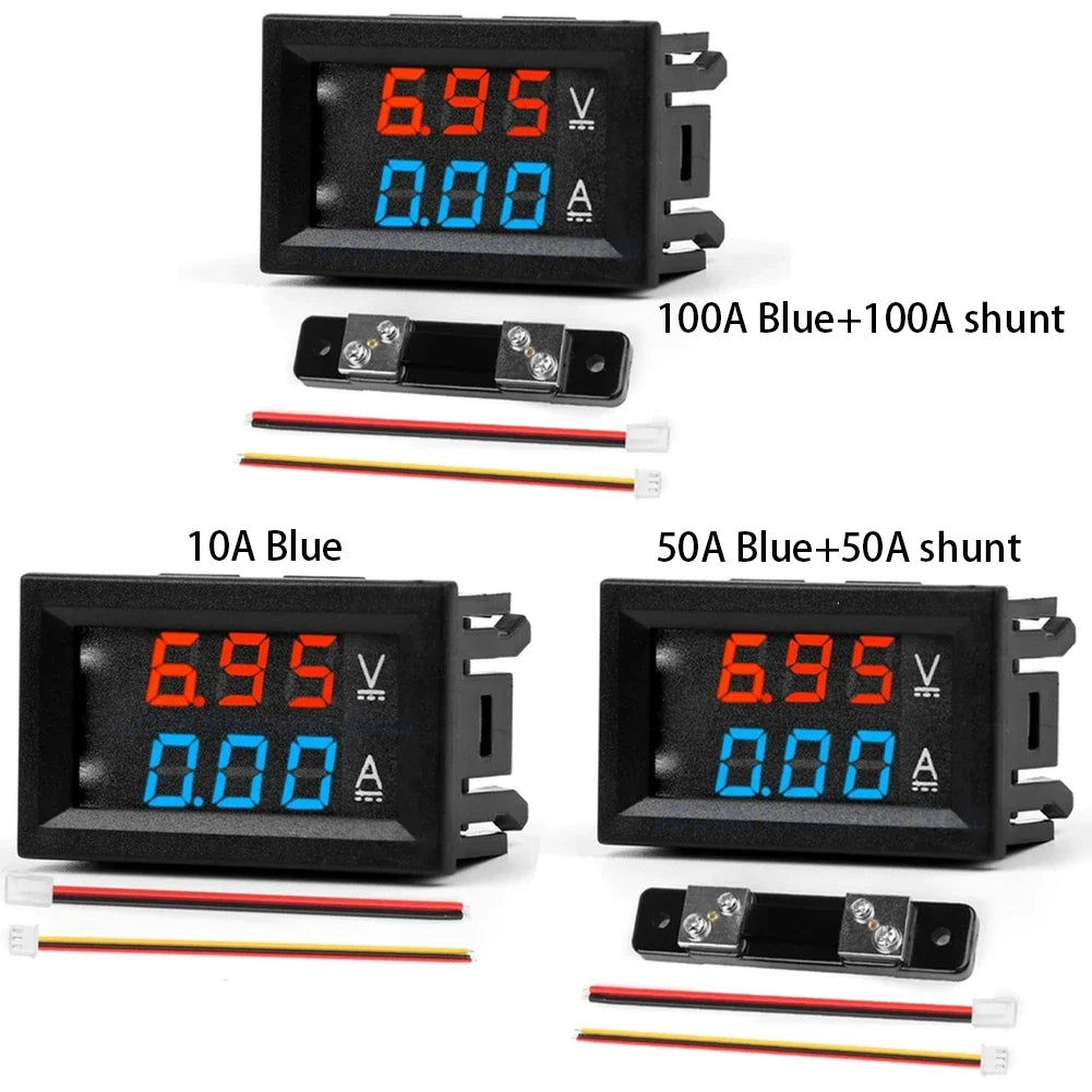 Digital DC Voltmeter Ammeter LED Display