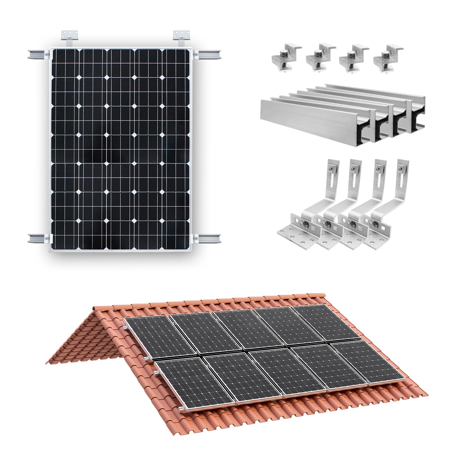 CP-SETUNO Solar Panel Mounting Rail Set