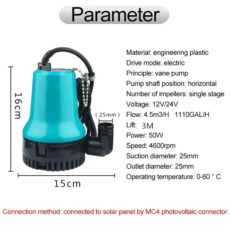Portable DC Solar Agricultural Water Pump