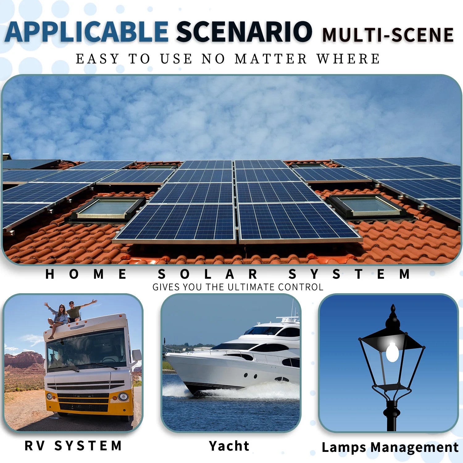 POWLSOJX 100A MPPT Solar Charge Controller LCD