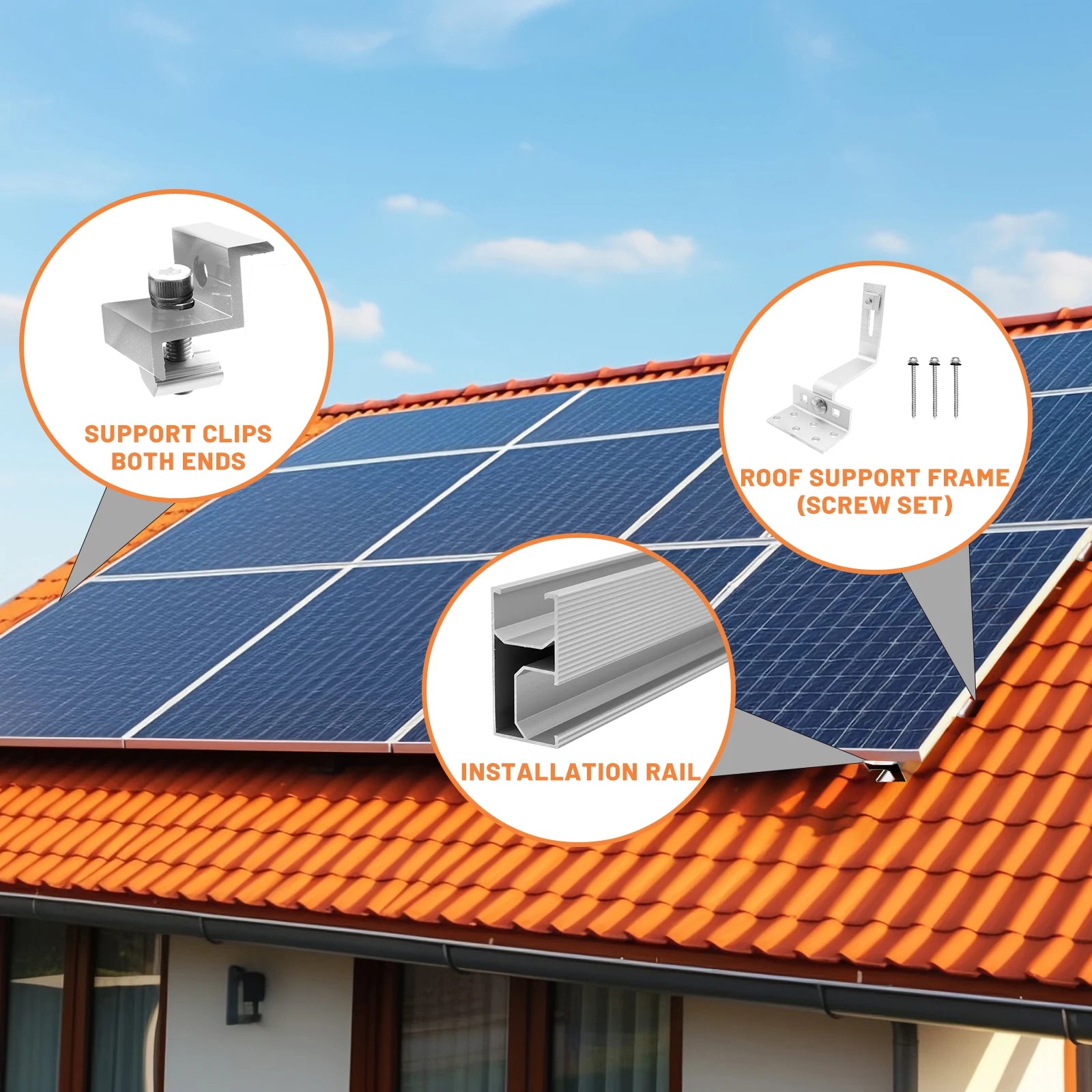 CP-SETUNO Solar Panel Mounting Rail Set