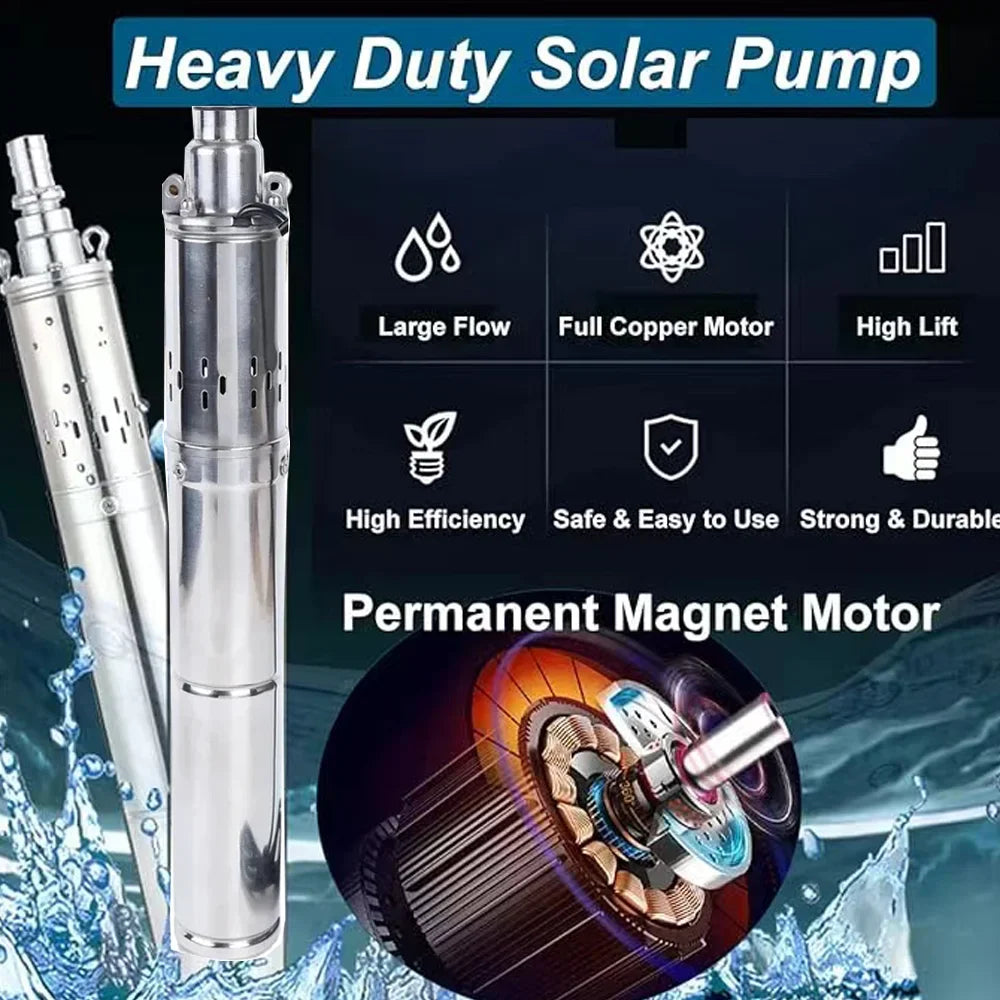 1HP 48V Solar DC Submersible Pump