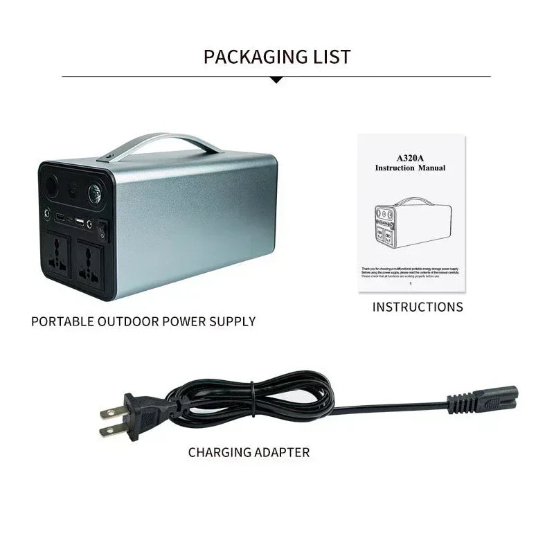 150–300W Portable Solar Generator Battery Station