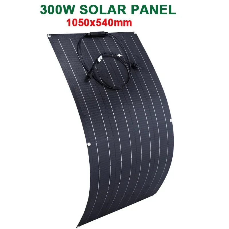 300W/600W Flexible Monocrystalline Solar Panel Kit 18V