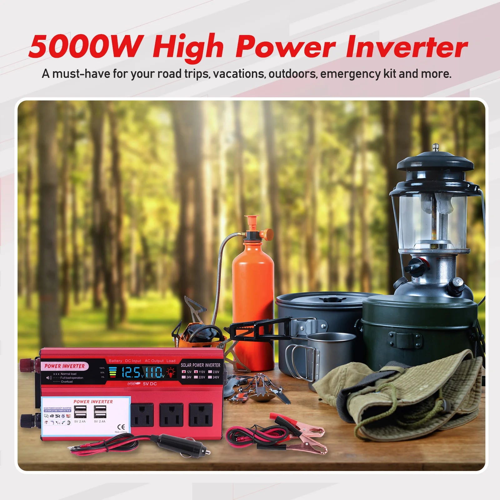 5000W Car Power Inverter with LCD