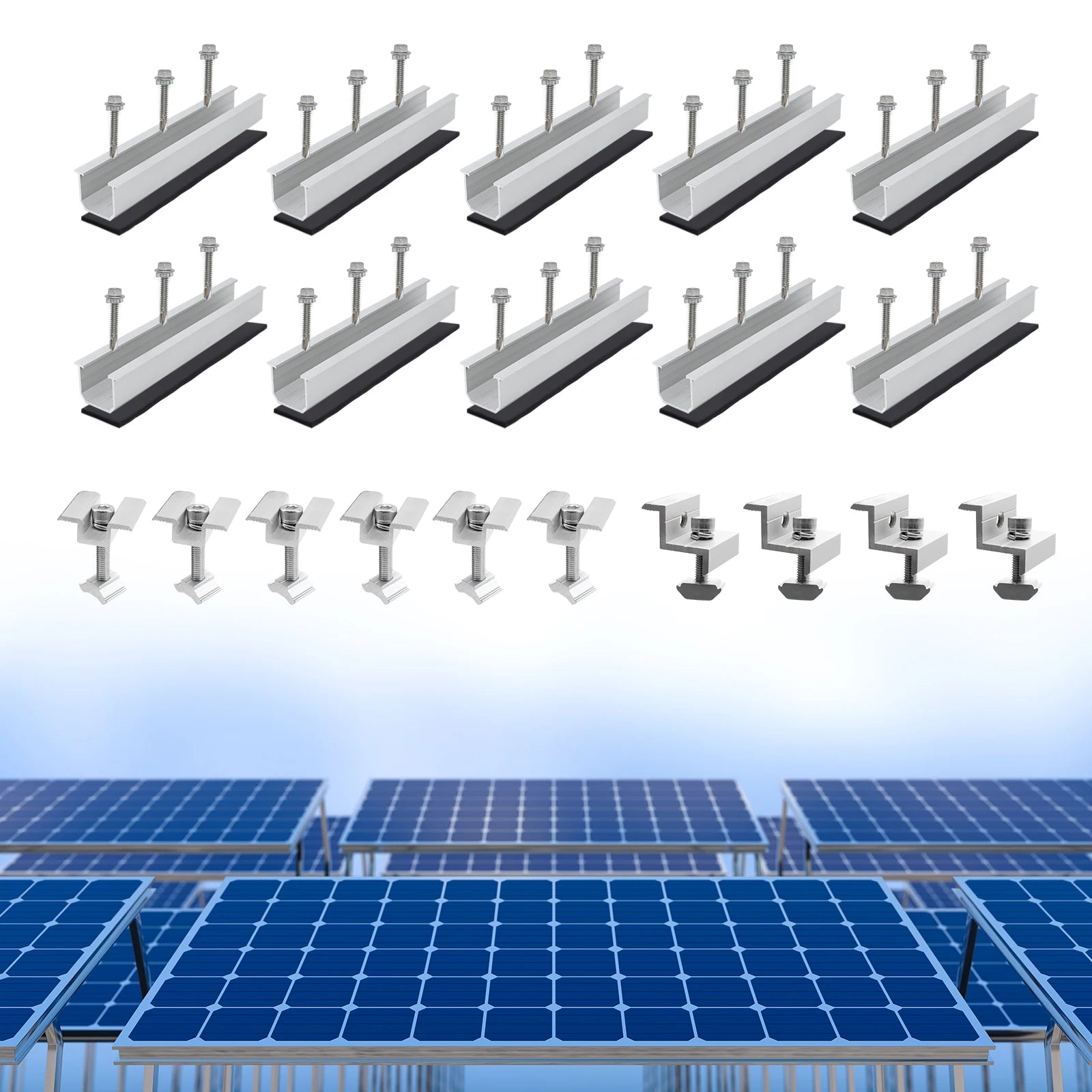 Solar Panel Mounting Bracket Kit 6/10 Pcs