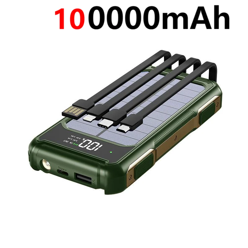 200000mAh 4-in-1 Solar Power Bank Digital Display