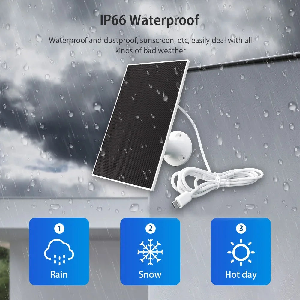 White 4W Solar IP WiFi Camera