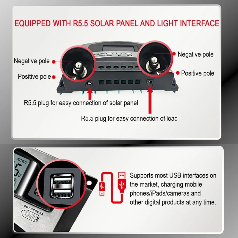 Step Down MPPT Solar Controller Bluetooth WiFi 60V