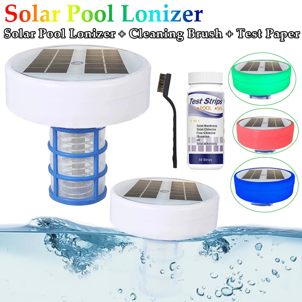 Copper Solar Pool Ionizer Cleaner Floater
